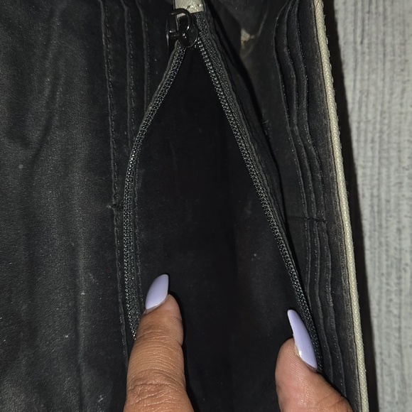 Rebecca Minkoff Leather Crossbody Envelope Chain Strap Clutch Bag Gray/Silver - Picture 13 of 14